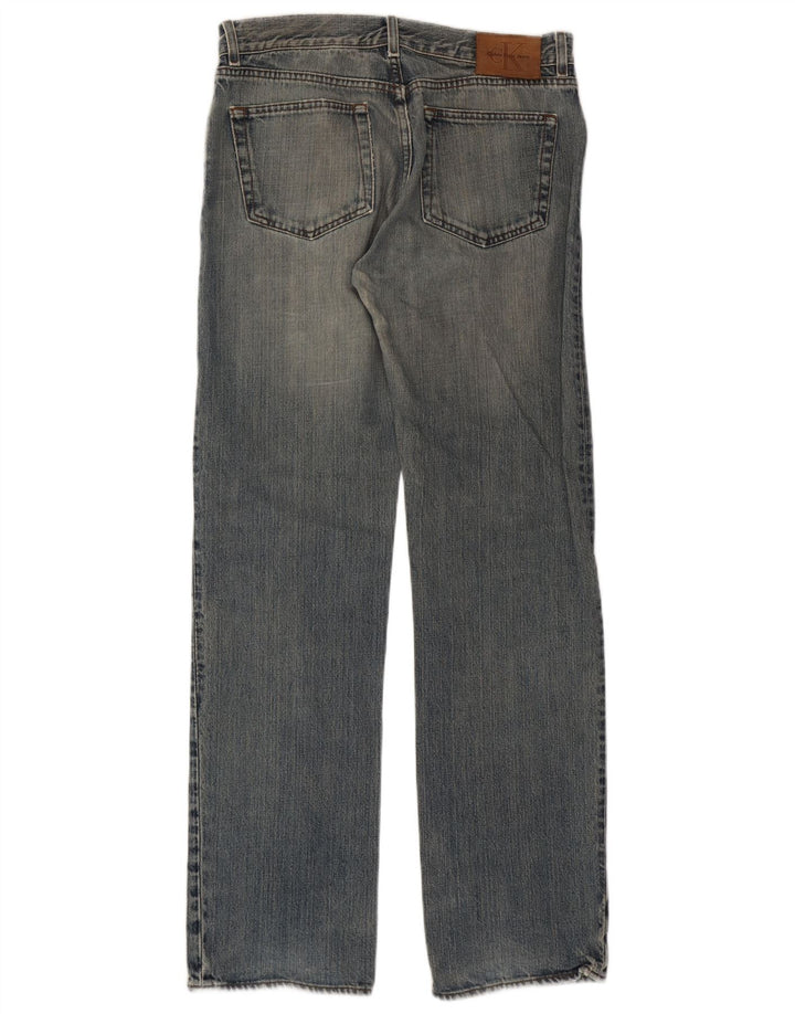 Calvin Klein Dame Straight Jeans W34 L34 Blå Bomuld
