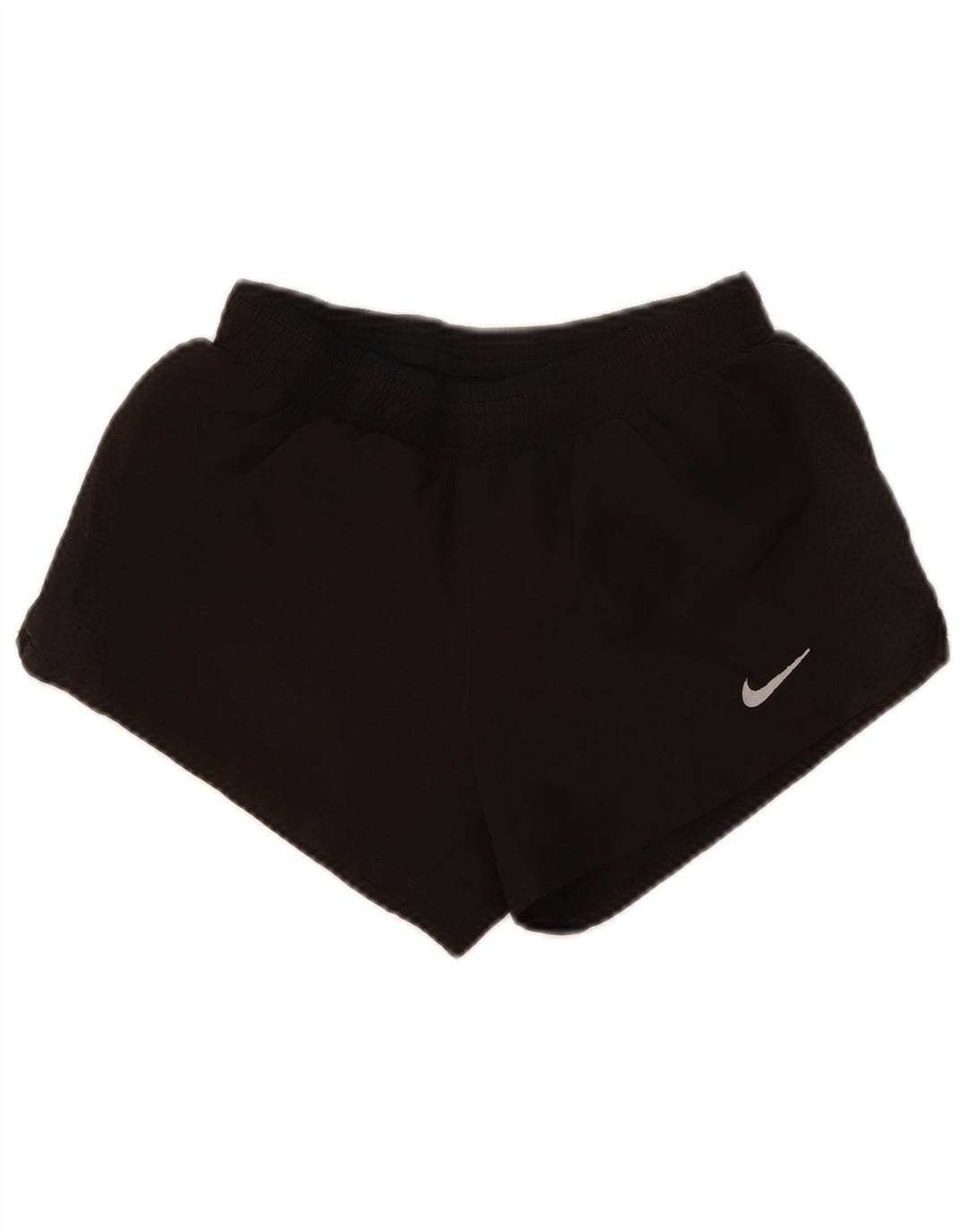 Nike Dame Dri Fit Sports Shorts UK 10 Small Black Polyester