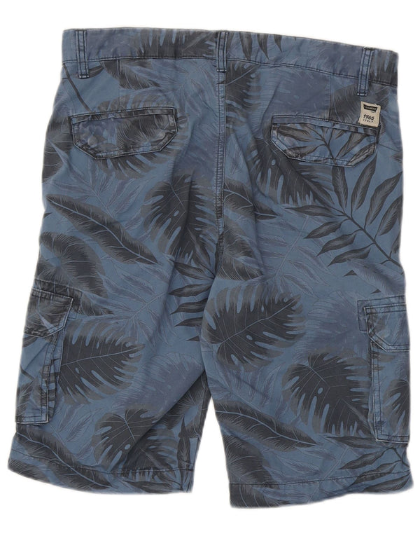 Carrera Herre Cargo Shorts IT 46 Small W31 Blue Floral Cotton