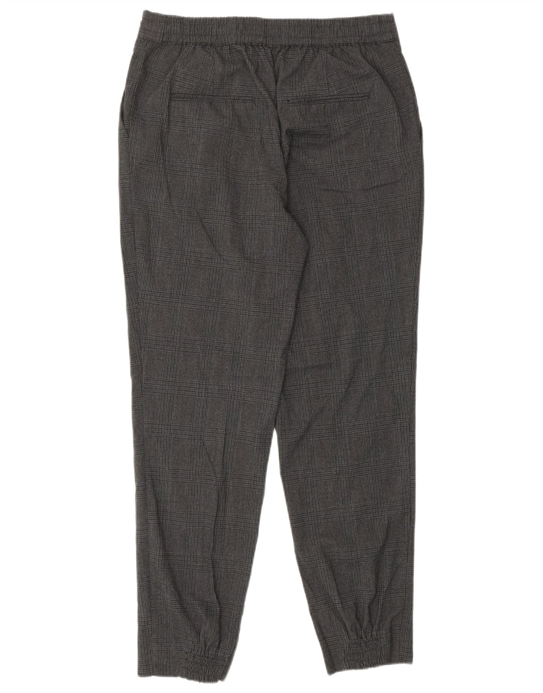 ZARA Dame Pegged Casual Bukser Små grå ternet polyester