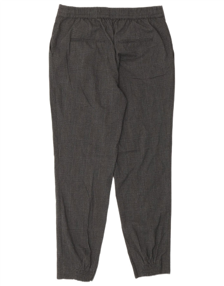 ZARA Dame Pegged Casual Bukser Små grå ternet polyester