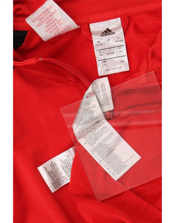Adidas Træningsdragt Topjakke til drenge 13-14 år Rød Colourblock Polyester