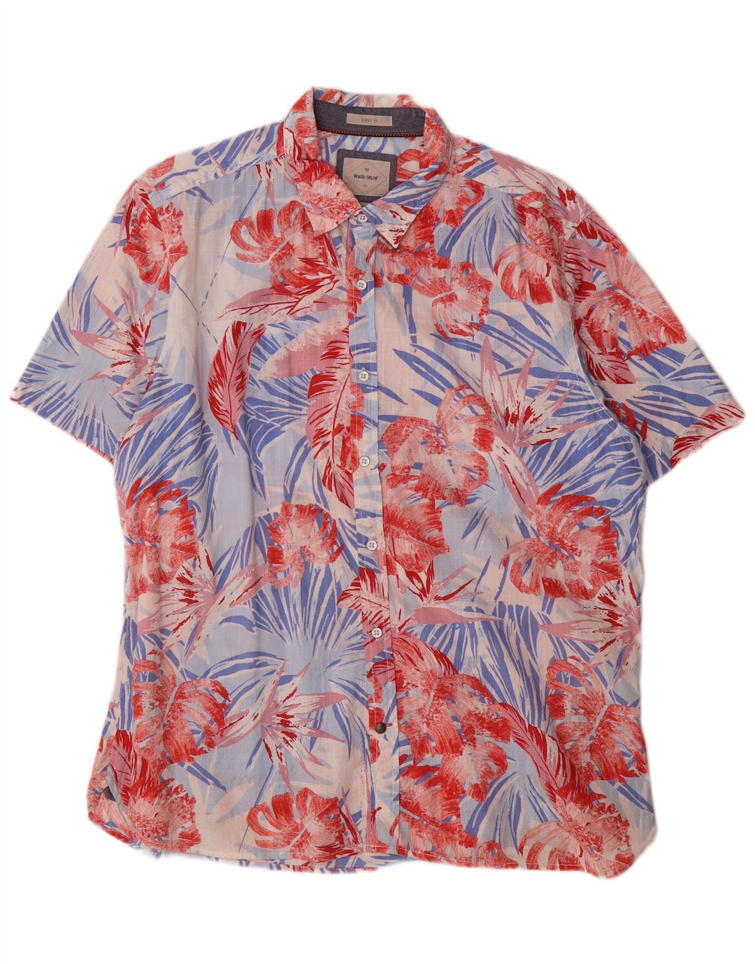 White Stuff Kortærmet Herreskjorte XL Flerfarvet Floral Hawaiian