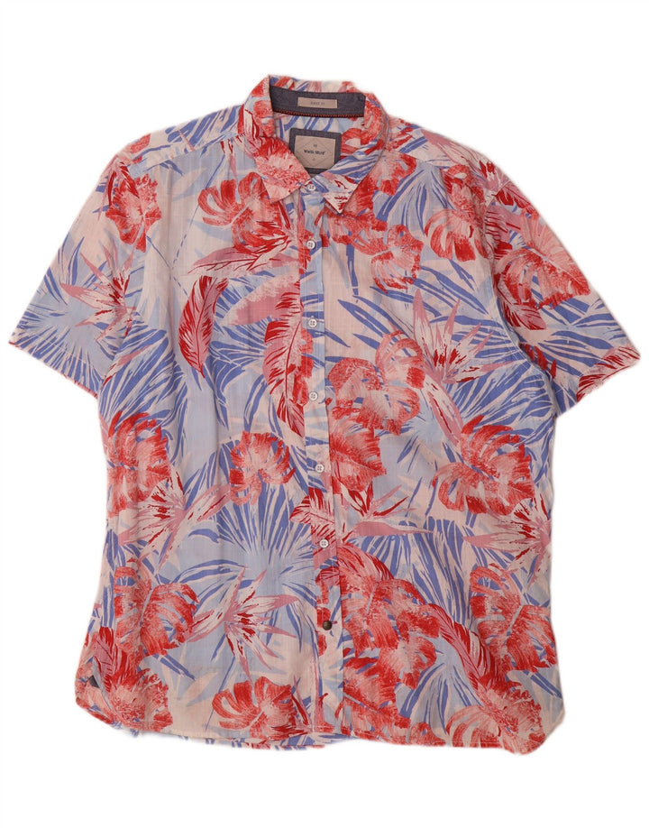 White Stuff Kortærmet Herreskjorte XL Flerfarvet Floral Hawaiian