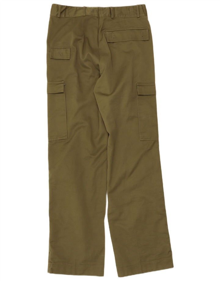 VINTAGE Straight Cargo bukser til mænd W32 L32 Grøn polyester