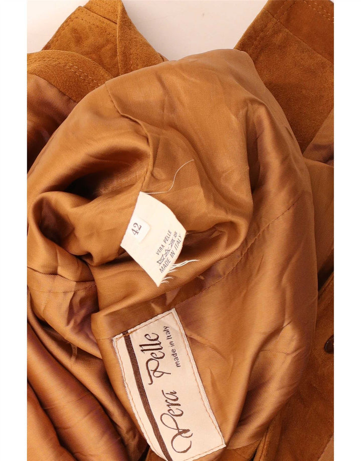 Vintage dame ruskindsjakke IT 42 medium brunt læder