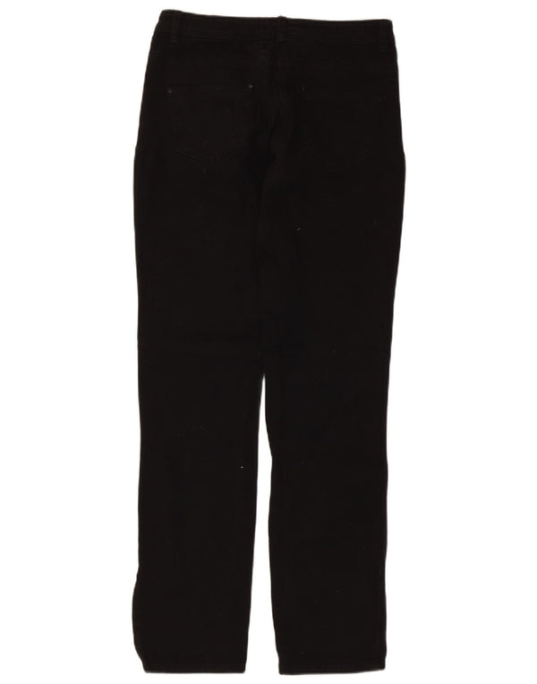M&Co Dame Slim Fit Casual Bukser UK 10 Small W30 L29 Sort Bomuld