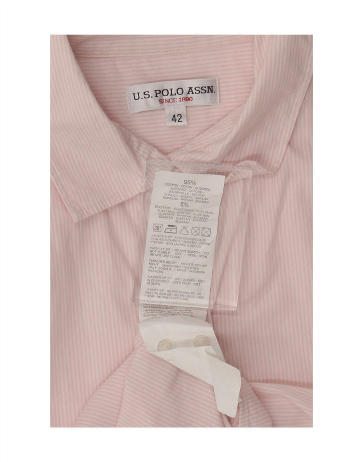 U.S. Polo Assn. Dameskjorte IT 42 Medium Pink Stribet Bomuld
