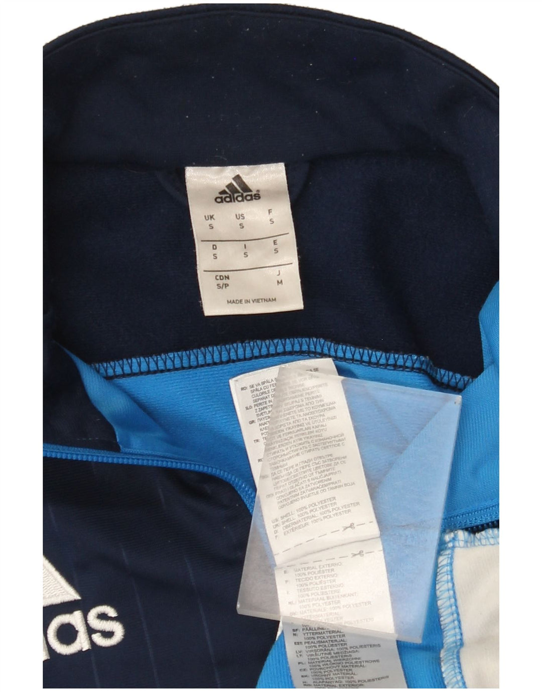 Adidas Herre grafisk træningsdragt Top jakke Lille blå Colourblock Polyester