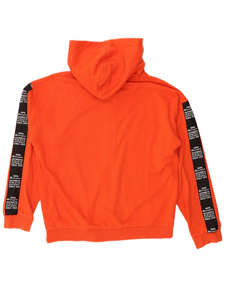 CHAMPION Dame grafisk hættetrøje Sweater UK 18 XL Orange Colourblock