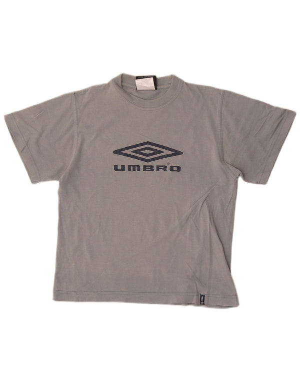 Umbro Boys Grafisk T-Shirt Top 11-12 År Grå Bomuld