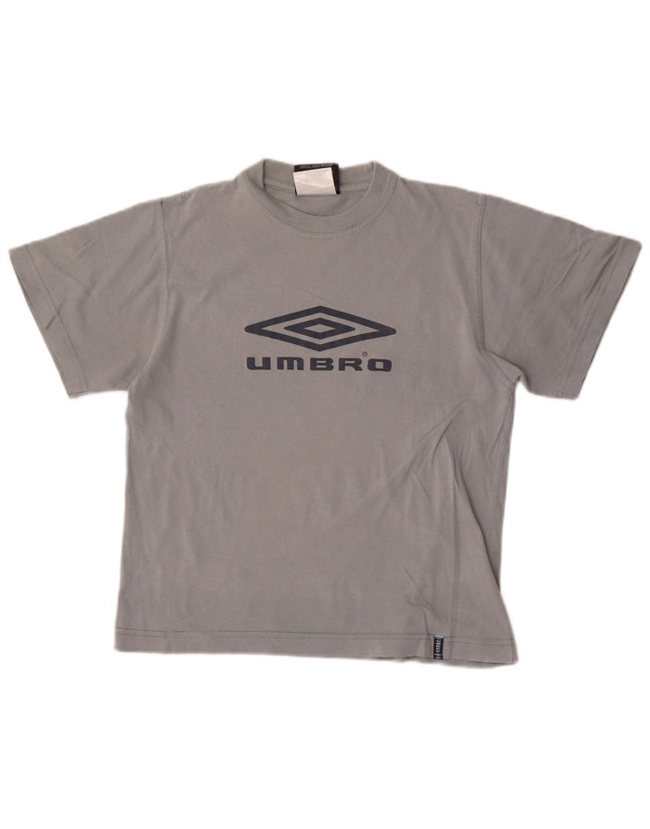Umbro Boys Grafisk T-Shirt Top 11-12 År Grå Bomuld
