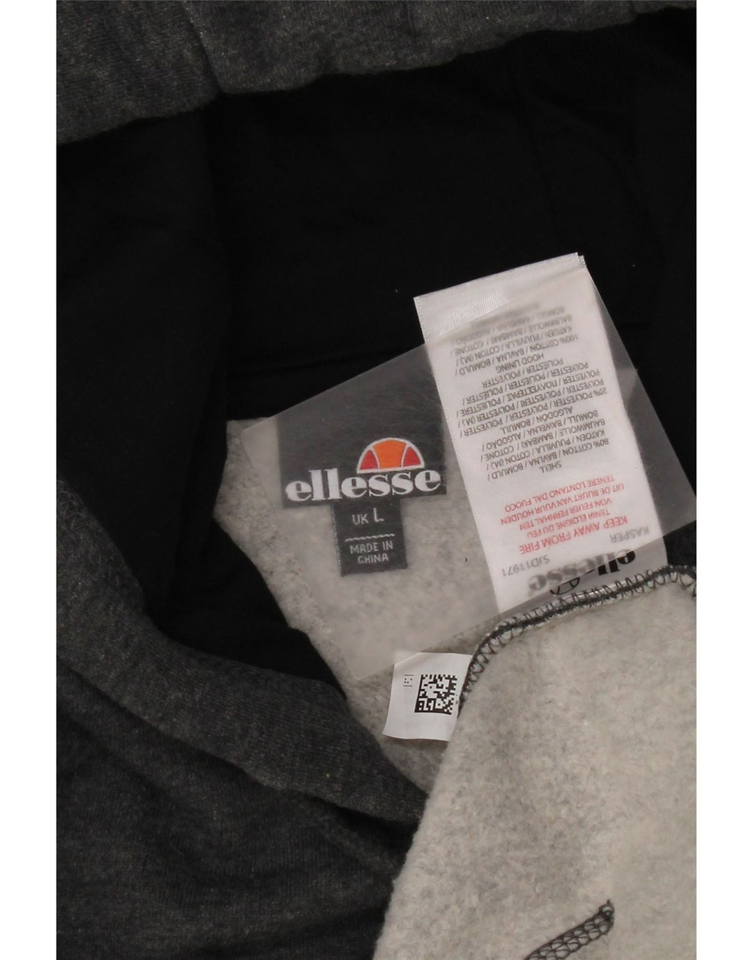 Ellesse Herre Hættetrøje Jumper Stor Grå Bomuld