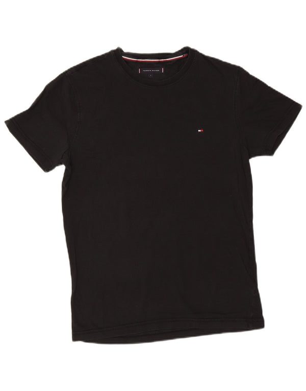 Tommy Hilfiger Herre T-Shirt Top Lille Sort Bomuld