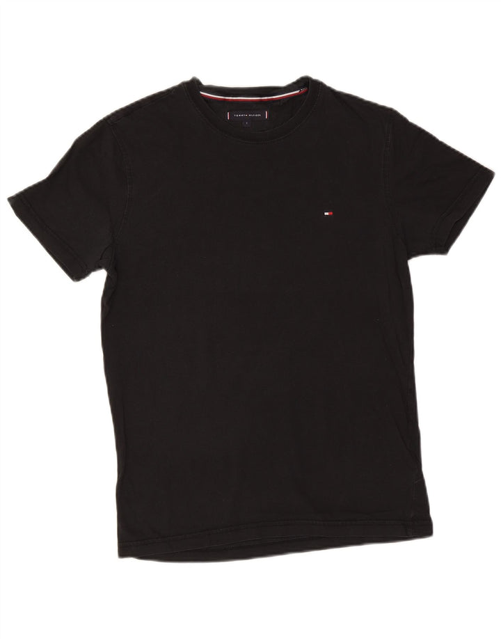 Tommy Hilfiger Herre T-Shirt Top Lille Sort Bomuld