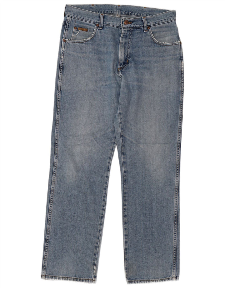 Wrangler Straight Jeans til mænd W33 L30 blå bomuld