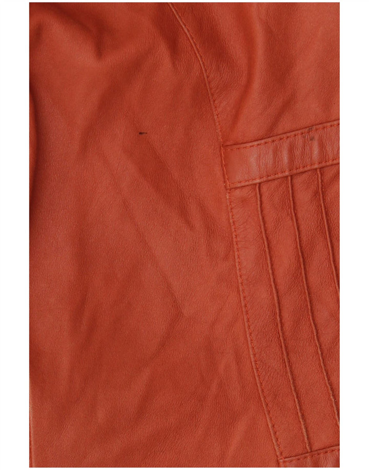 ELEGANCE PARIS Dame 2-knaps blazerjakke UK 20 2XL Brunt læder