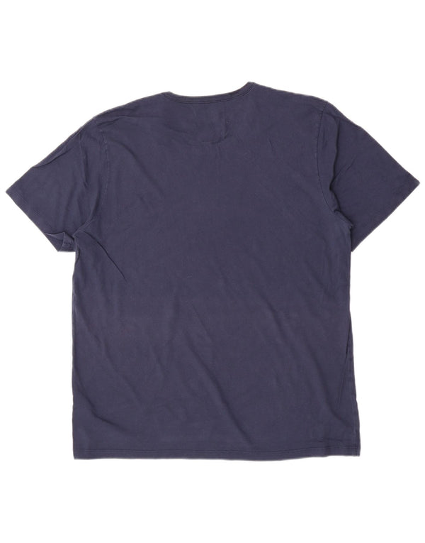 Hugo Boss Herre T-Shirt Top XL Marineblå Bomuld