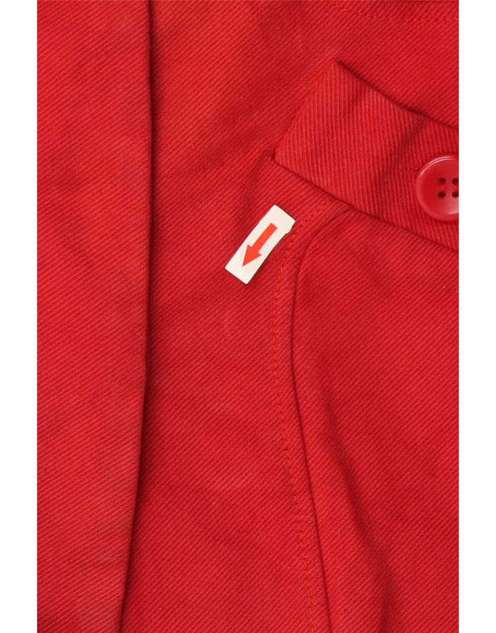 Topshop Dame 2 Button Blazer Jacket UK 10 Small Red Bomuld