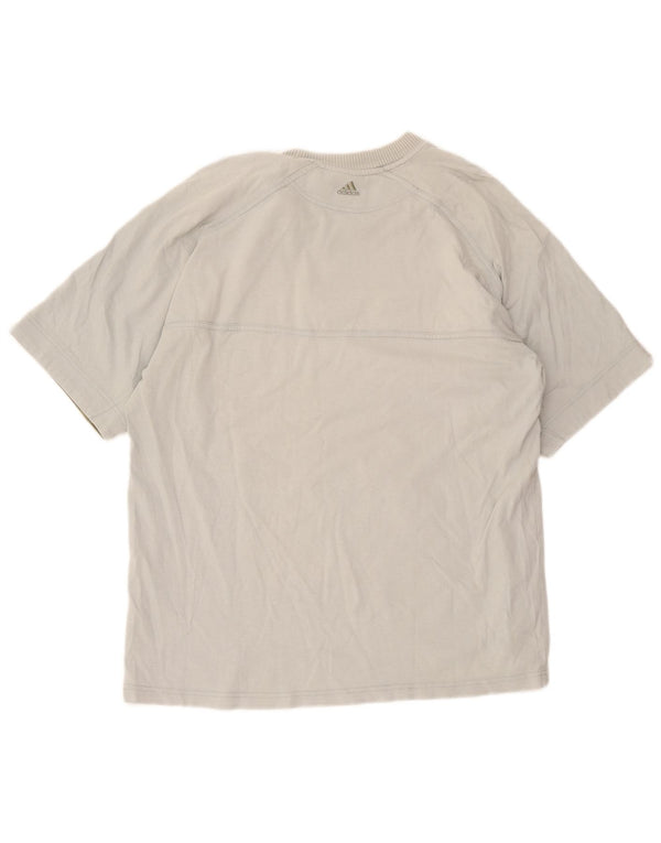 Adidas Herre grafisk T-shirt Top UK 42/44 Stor Grøn Colourblock Bomuld