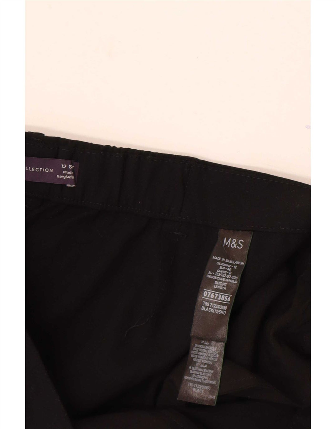 Marks & Spencer Lige jakkesæt til kvinder, bukser UK 12 Medium W30 L26 Sort