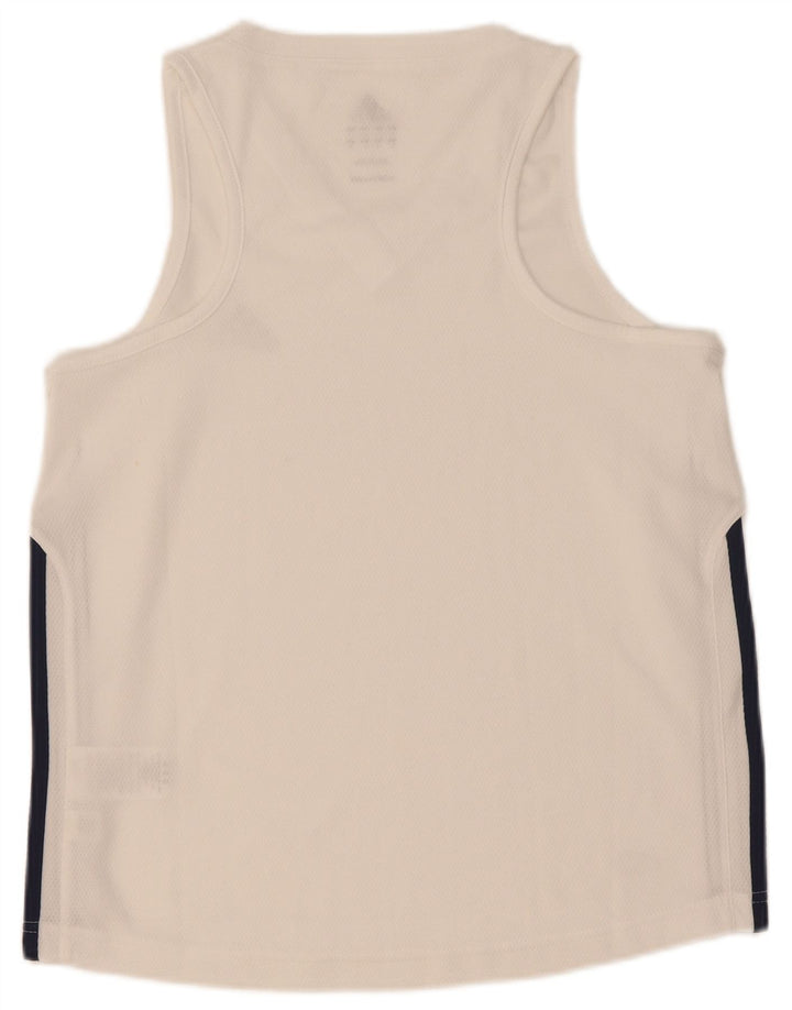 Adidas Dame Climalite Vest Top UK 10 Small White Polyester