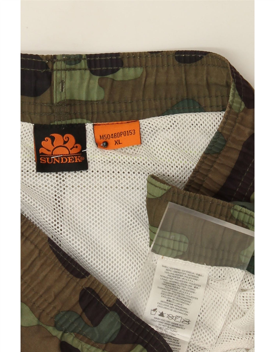 Sundek Herre badeshorts XL Khaki Camouflage Polyester