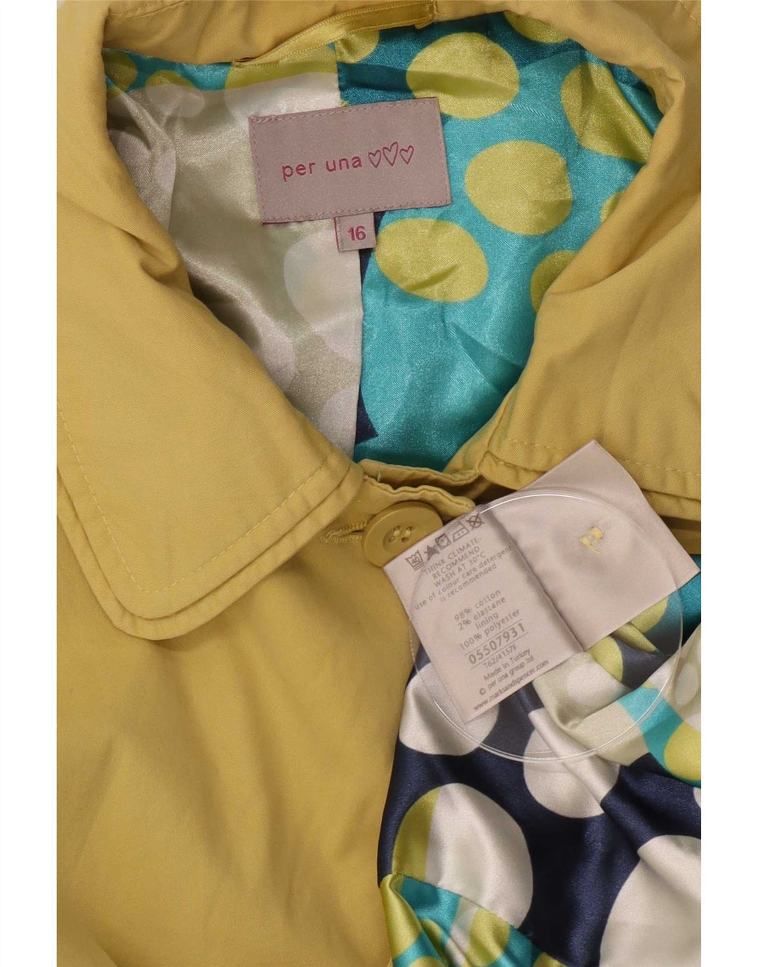 Marks & Spencer Dame Per Una 4-knaps blazerjakke UK 16 Large Yellow