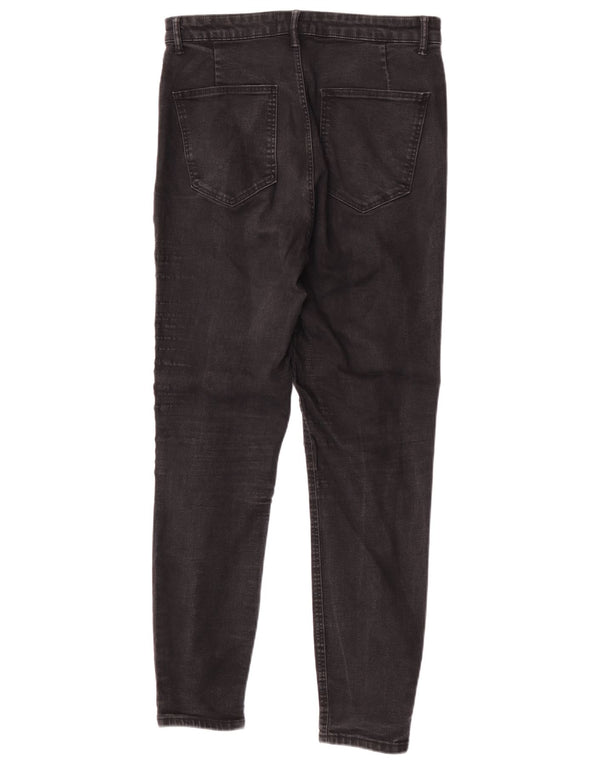 Zara Dame Højtalje Skinny Jeans EU 44 XL W34 L28 Sort