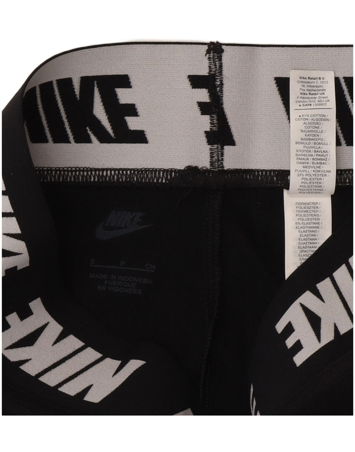 Nike Dame Grafiske Leggings UK 10 Small Black Bomuld