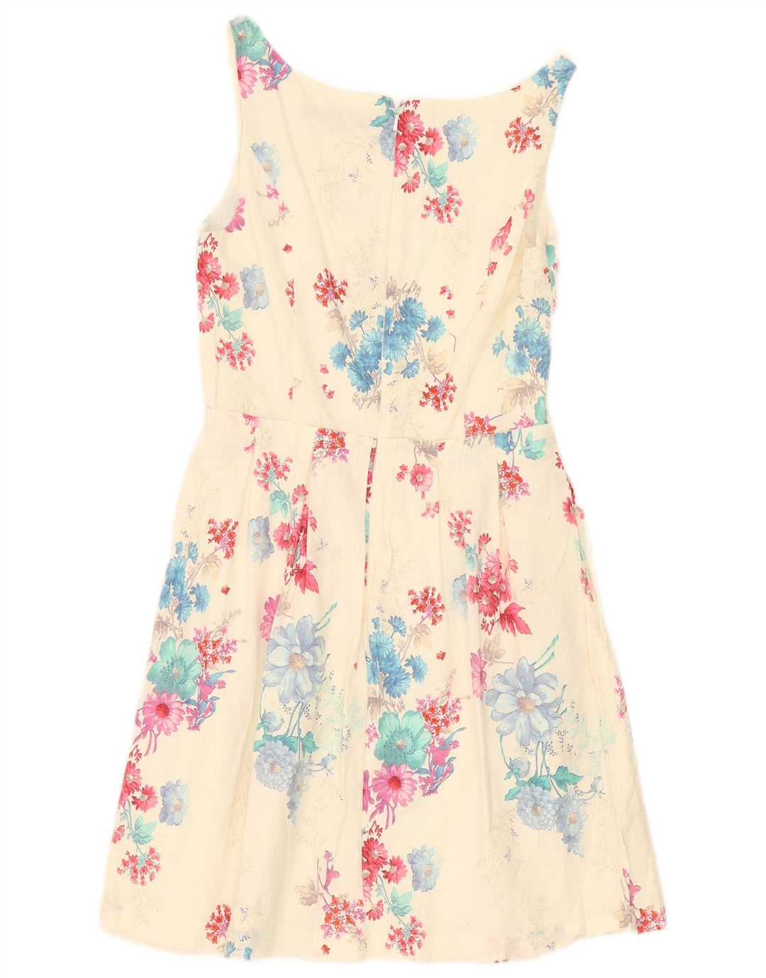 French Connection Dame A-Line Kjole UK 12 Medium Off White Floral