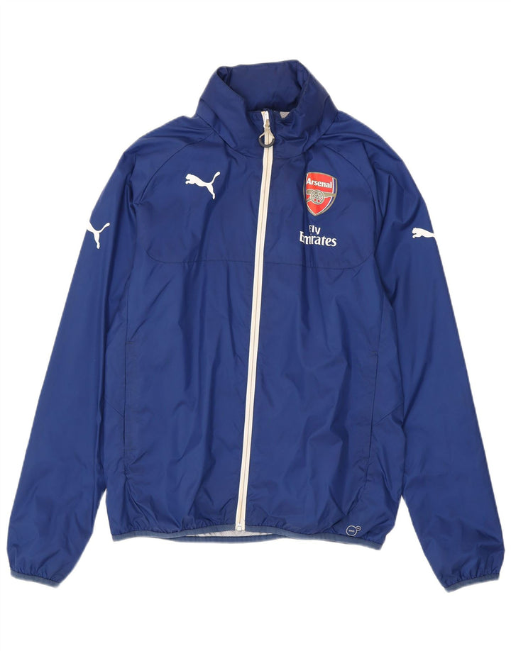 Puma Herre Arsenal Regnjakke med hætte UK 38 Medium Blue Nylon