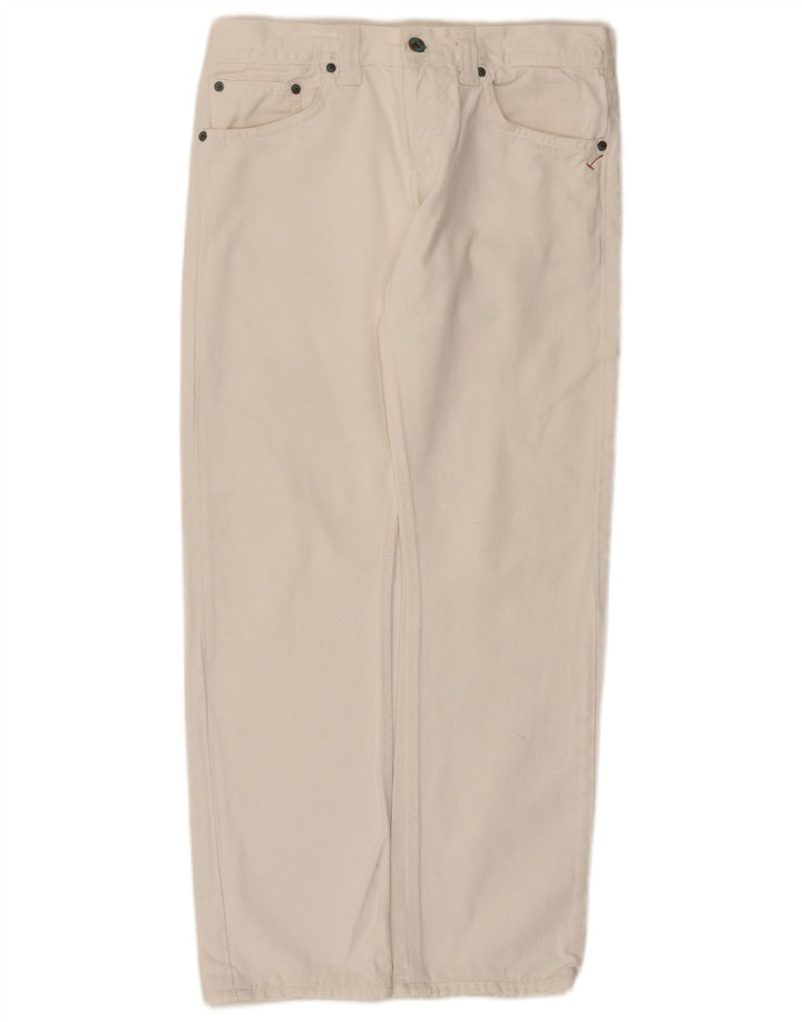 Dondup Dame Straight Jeans W32 L29 Hvid Bomuld