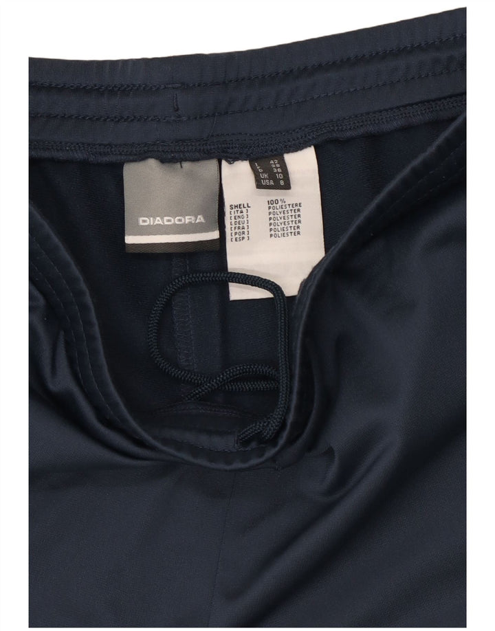 Diadora Dame træningsdragt Bukser UK 10 Small Navy Blue Polyester