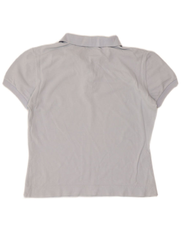 Lacoste Womens Crop Polo Shirt Størrelse 44 Stor Blå Bomuld