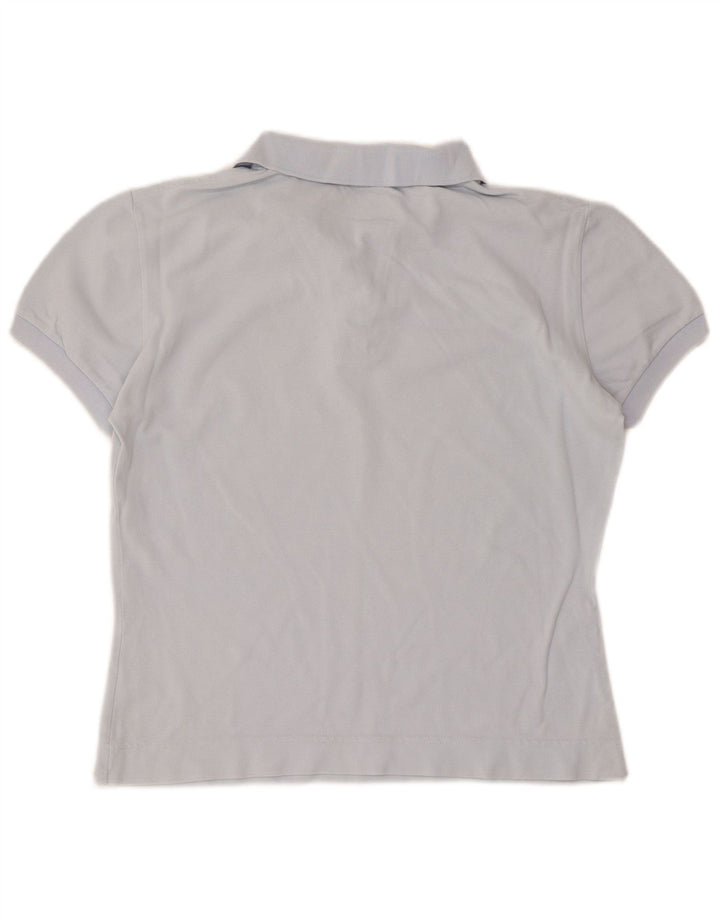 Lacoste Womens Crop Polo Shirt Størrelse 44 Stor Blå Bomuld
