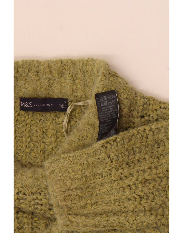 Marks & Spencer Dame Turtle Neck Jumper Sweater UK 16 Large Khaki