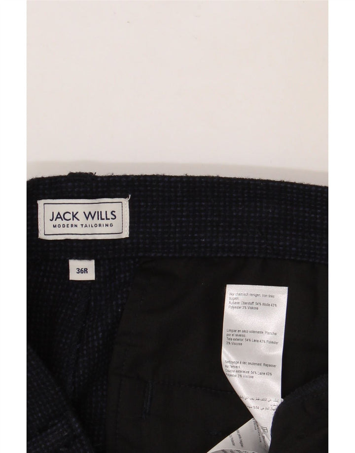 JACK WILLS Herre Pegged Chino Bukser W36 L27 Marineblå Uld