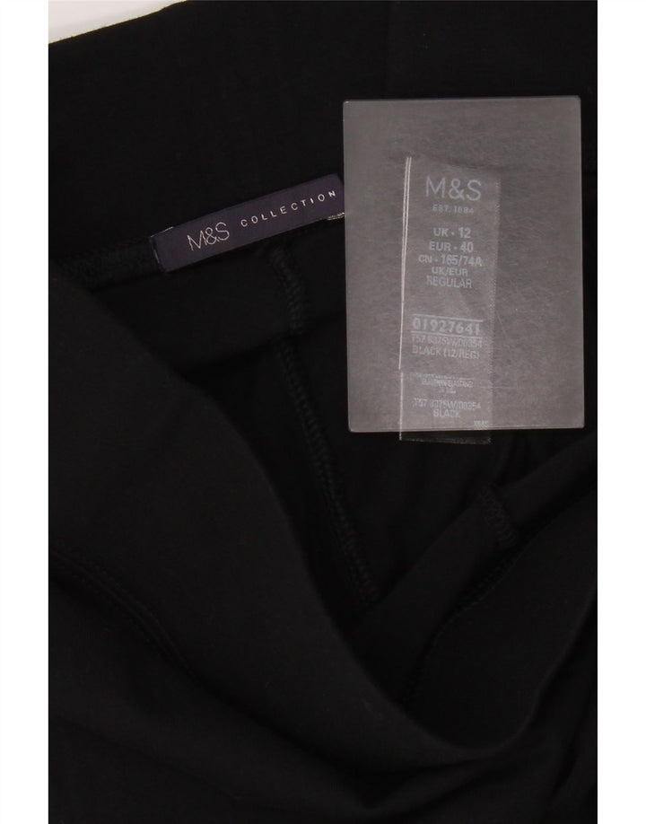 Marks & Spencer Dame Leggings UK 12 Medium Sort Bomuld