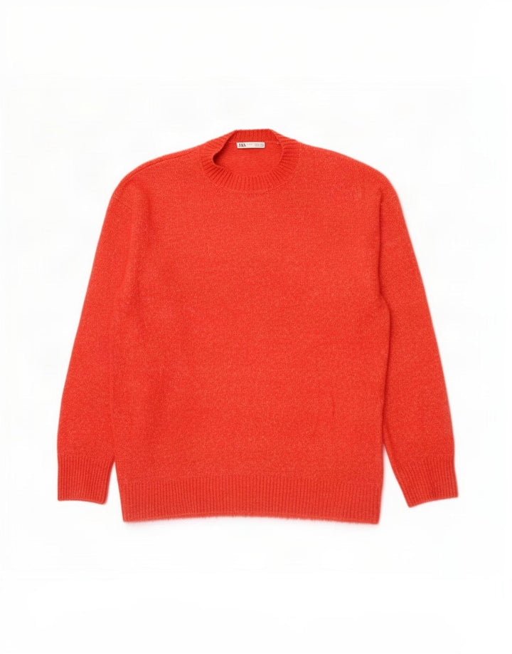 Zara Herre sweater med rund hals, medium orange