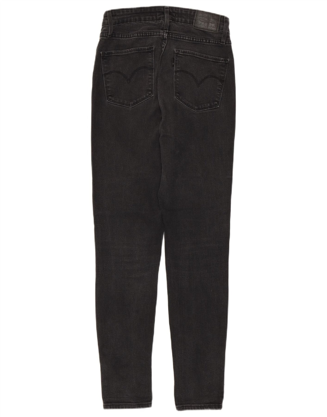 LEVI'S Dame 721 Skinny Jeans W27 L30 Grå Bomuld