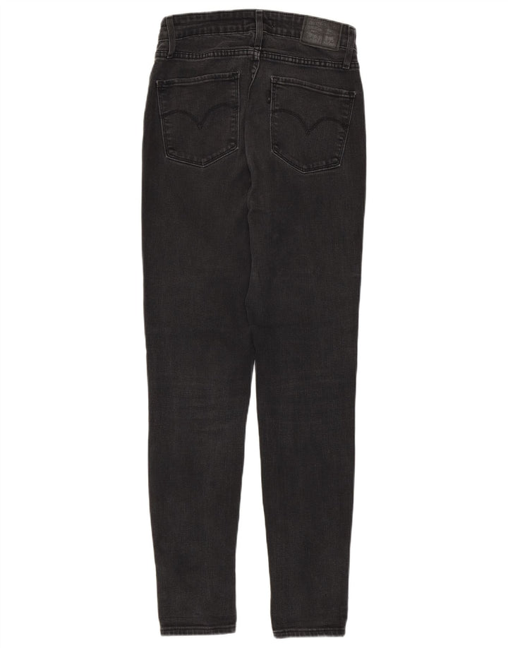 LEVI'S Dame 721 Skinny Jeans W27 L30 Grå Bomuld