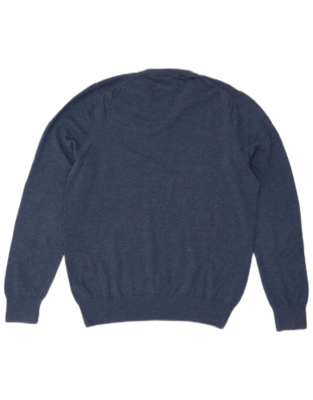 Marks & Spencer Herre V-hals sweater mellemblå bomuld