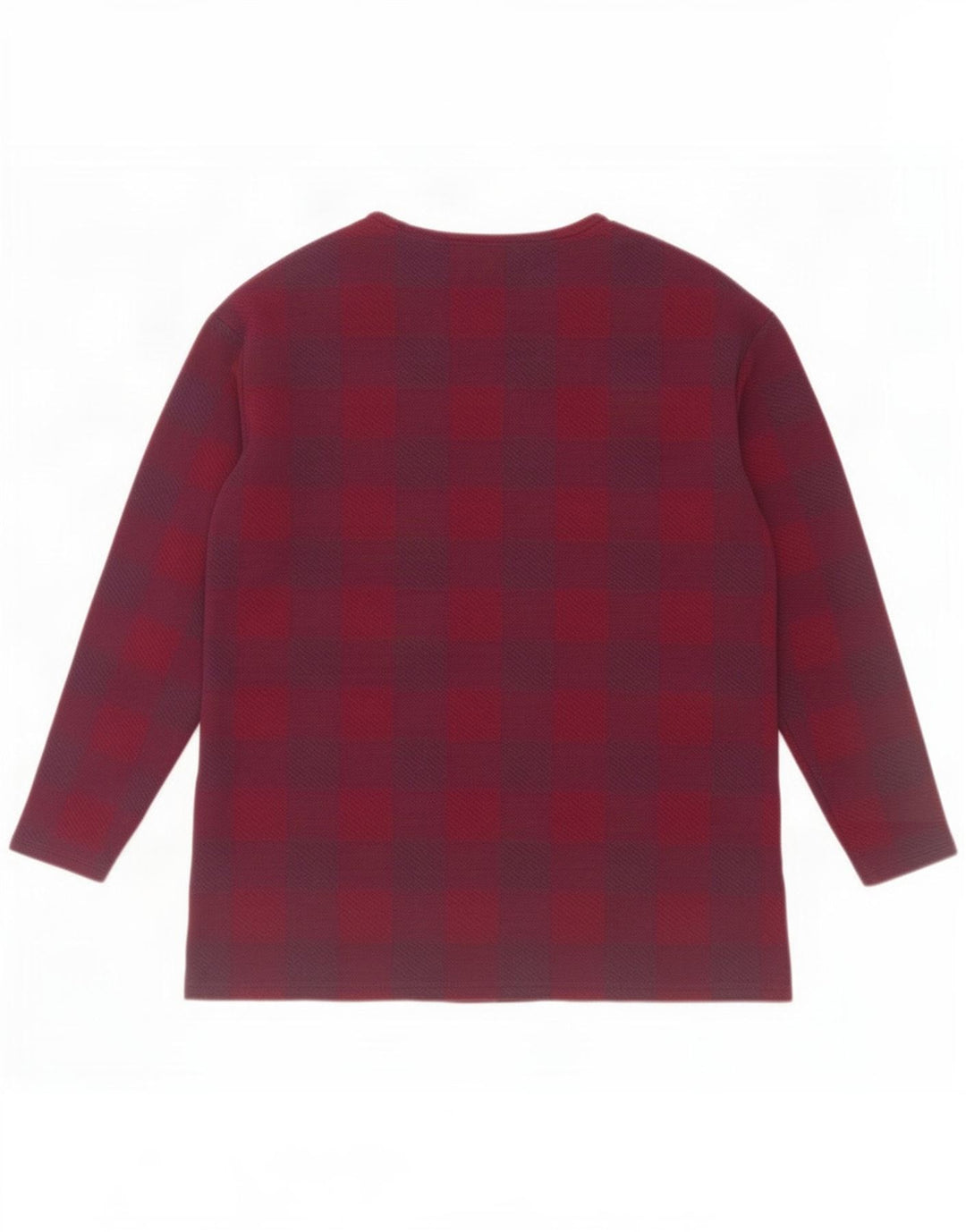 Marks & Spencer Dametop Langærmet UK 14 Stor lilla ternet polyester