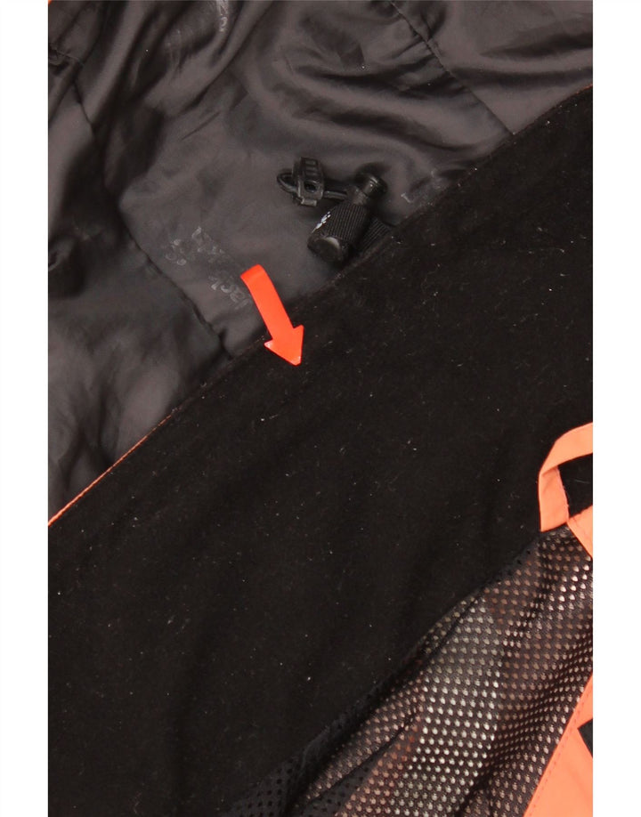 Jack Wolfskin Dame Regnjakke med hætte UK 10 Small Orange Colourblock