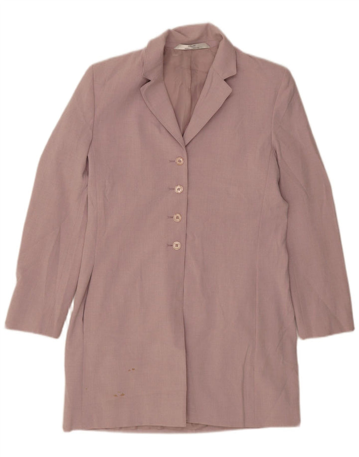 Marks & Spencer Dame Longline 4-knaps blazerjakke UK 12 Medium Purple