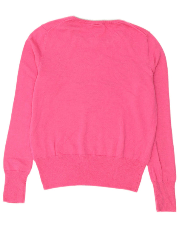 Gap Womens Boat Neck Jumper Sweater UK 10 Small Pink Nylon nyhed