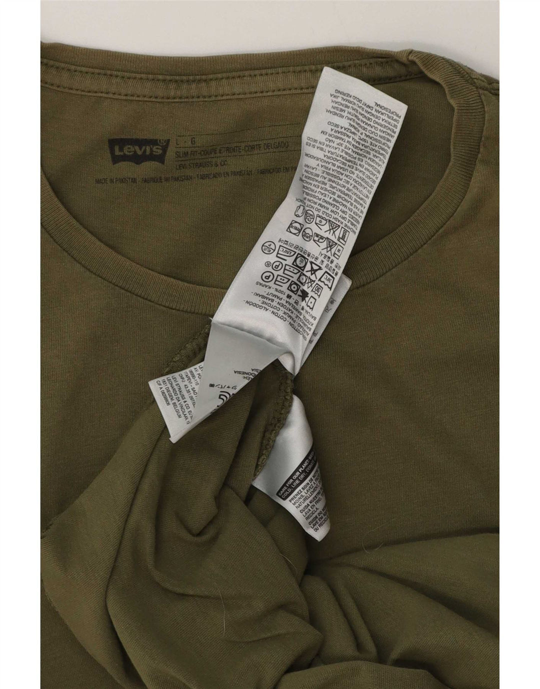 Levi's Herre T-Shirt Top Stor Grøn Bomuld