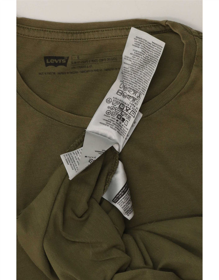 Levi's Herre T-Shirt Top Stor Grøn Bomuld