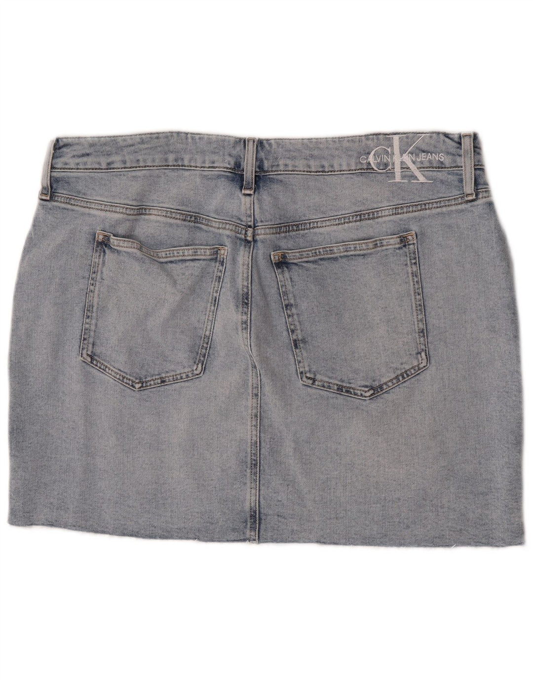 Calvin Klein Dame Mini Denim Nederdel W36 L17 Blå